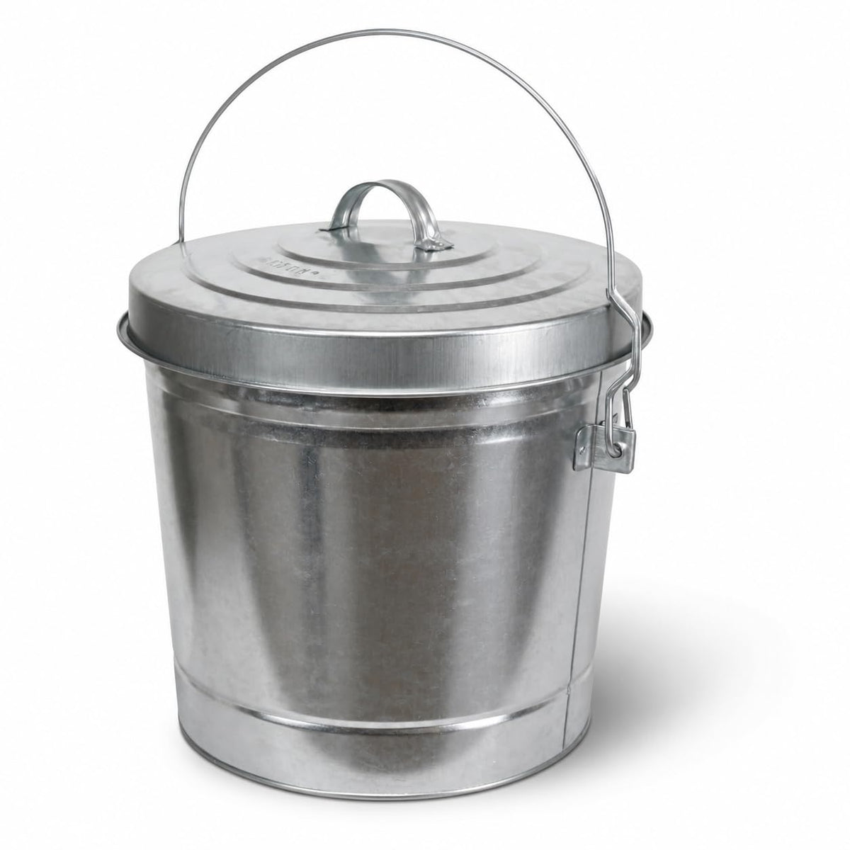 6 Gallon Galvanized Metal Trash Can with Locking Lid W57437