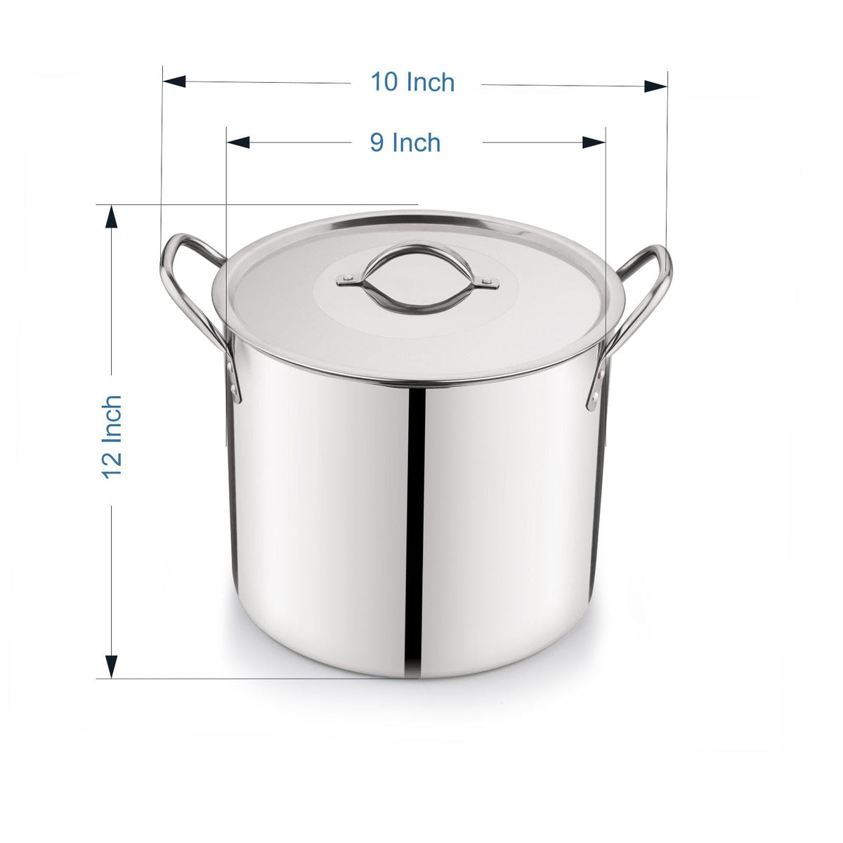 12 Quart Stainless Steel Stock Pot with Metal Lid S150