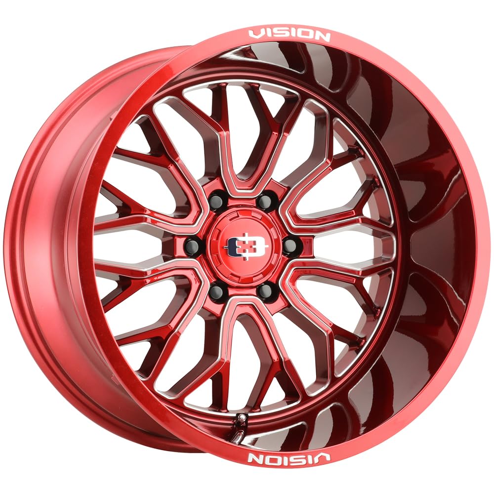 20x9 5x5.5" +12mm Red/Milled Wheel Rim V36107