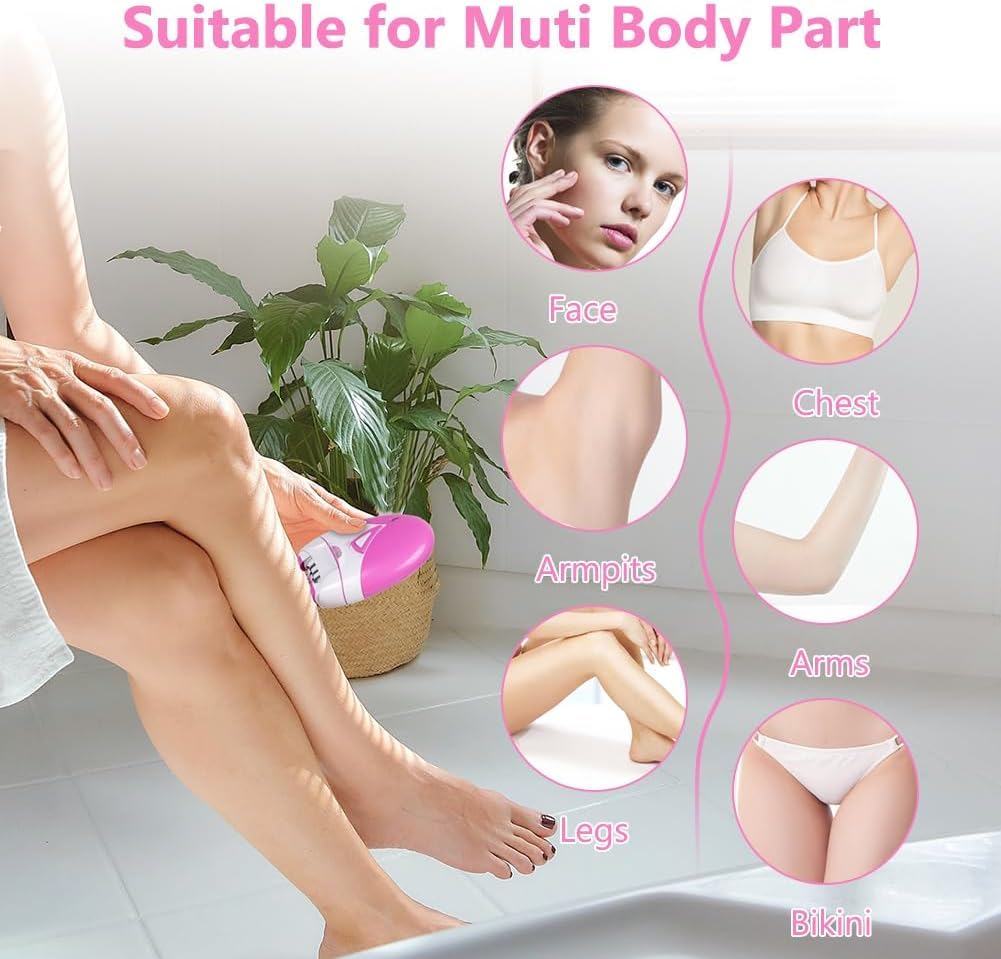 2 Speed LED Light Epilator Facial Hair Remover H9237