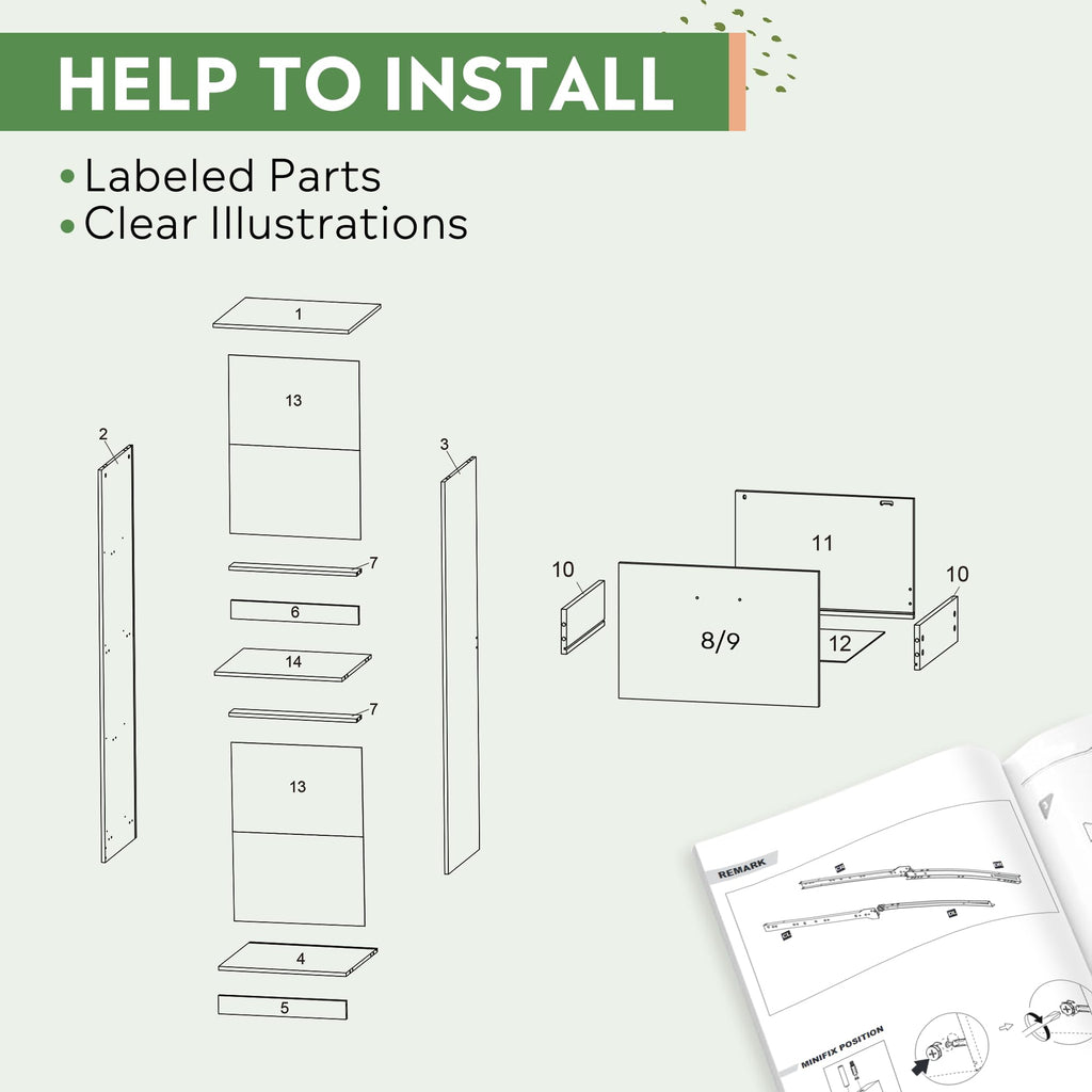 4 Drawer Wood File Cabinet with Lock U88875