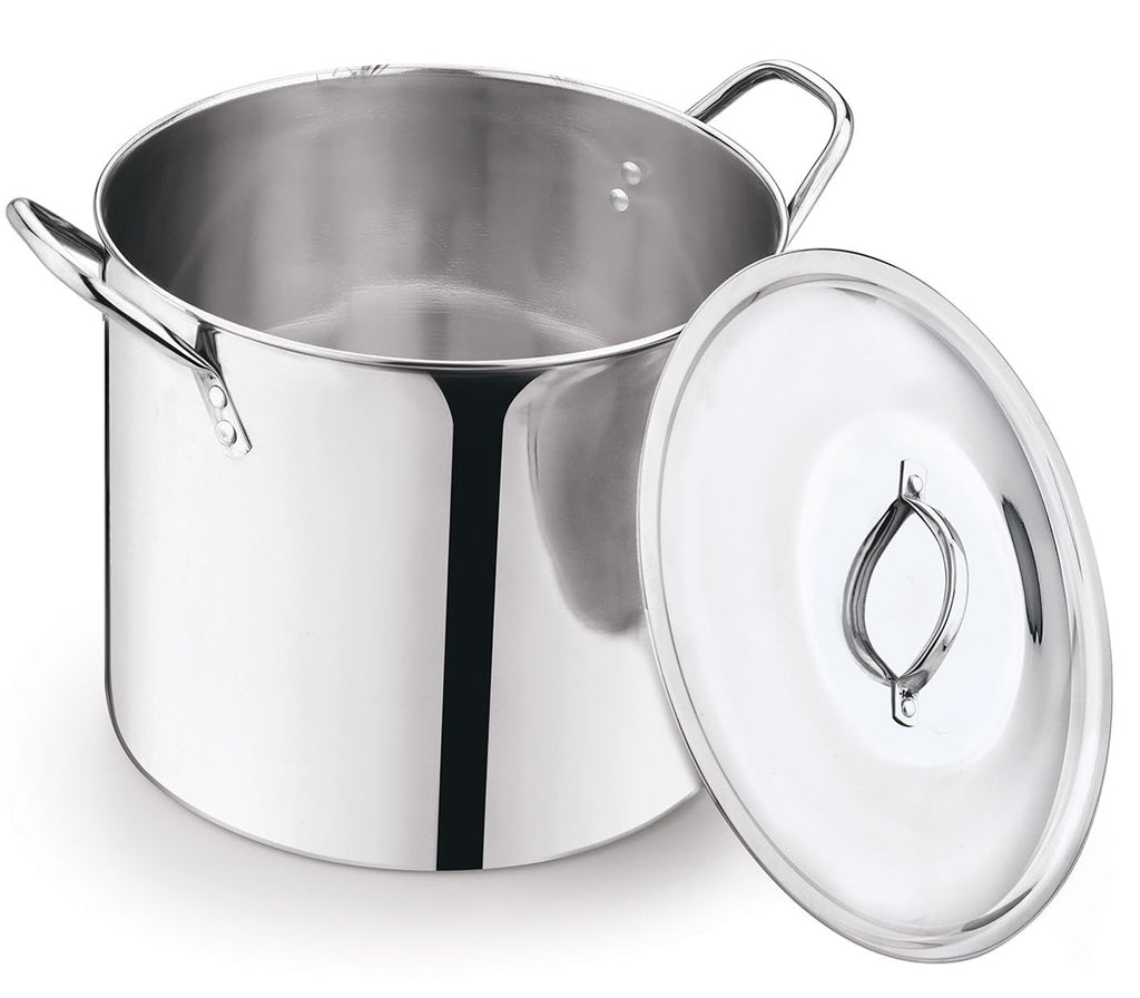 12 Quart Stainless Steel Stock Pot with Metal Lid S150