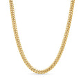 5.5mm Gold Vermeil Sterling Silver Cuban Link Chain Necklace F72399