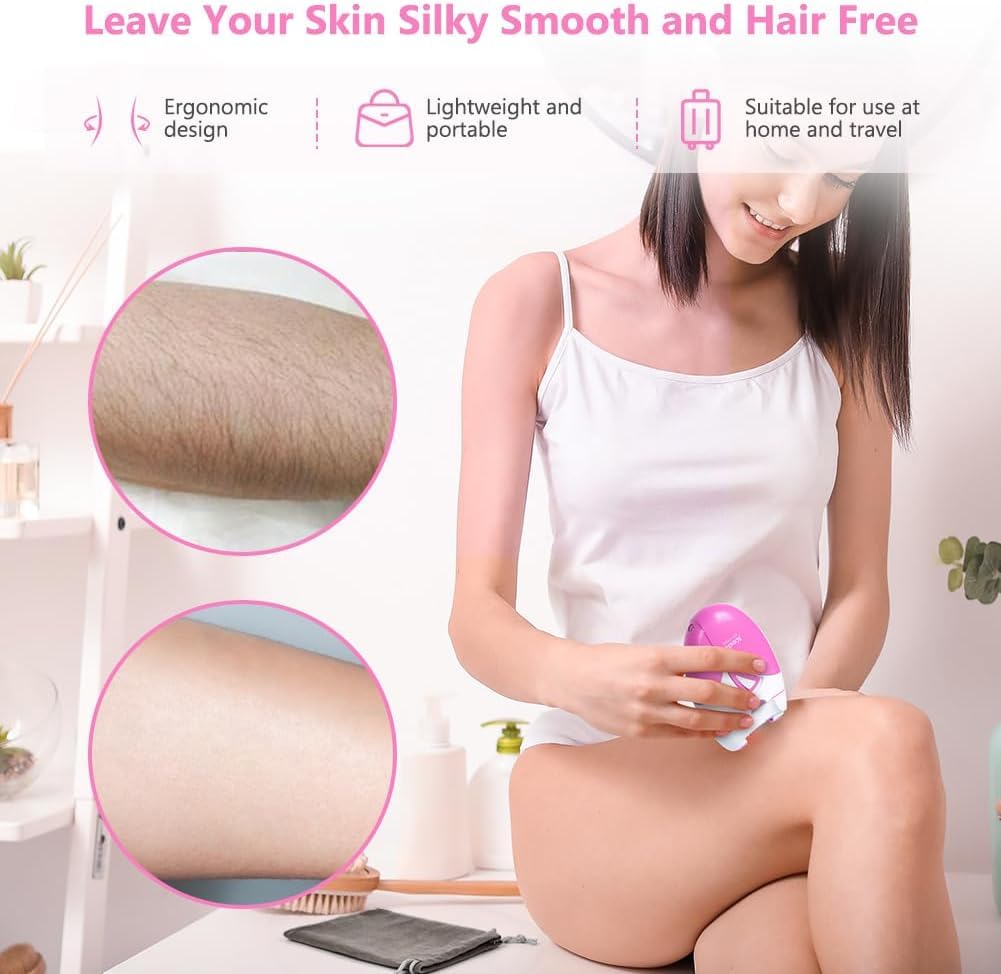 2 Speed LED Light Epilator Facial Hair Remover H9237