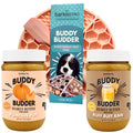 100% All Natural Peanut Butter Dog Treats Set of 2 17oz Jars with Lickmat Y7352