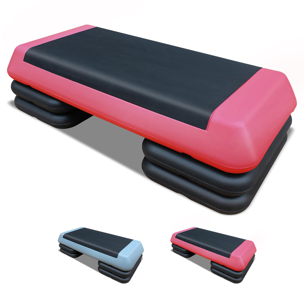 28.5'' Adjustable Aerobic Step Platform with 4 Stackable Risers R50740