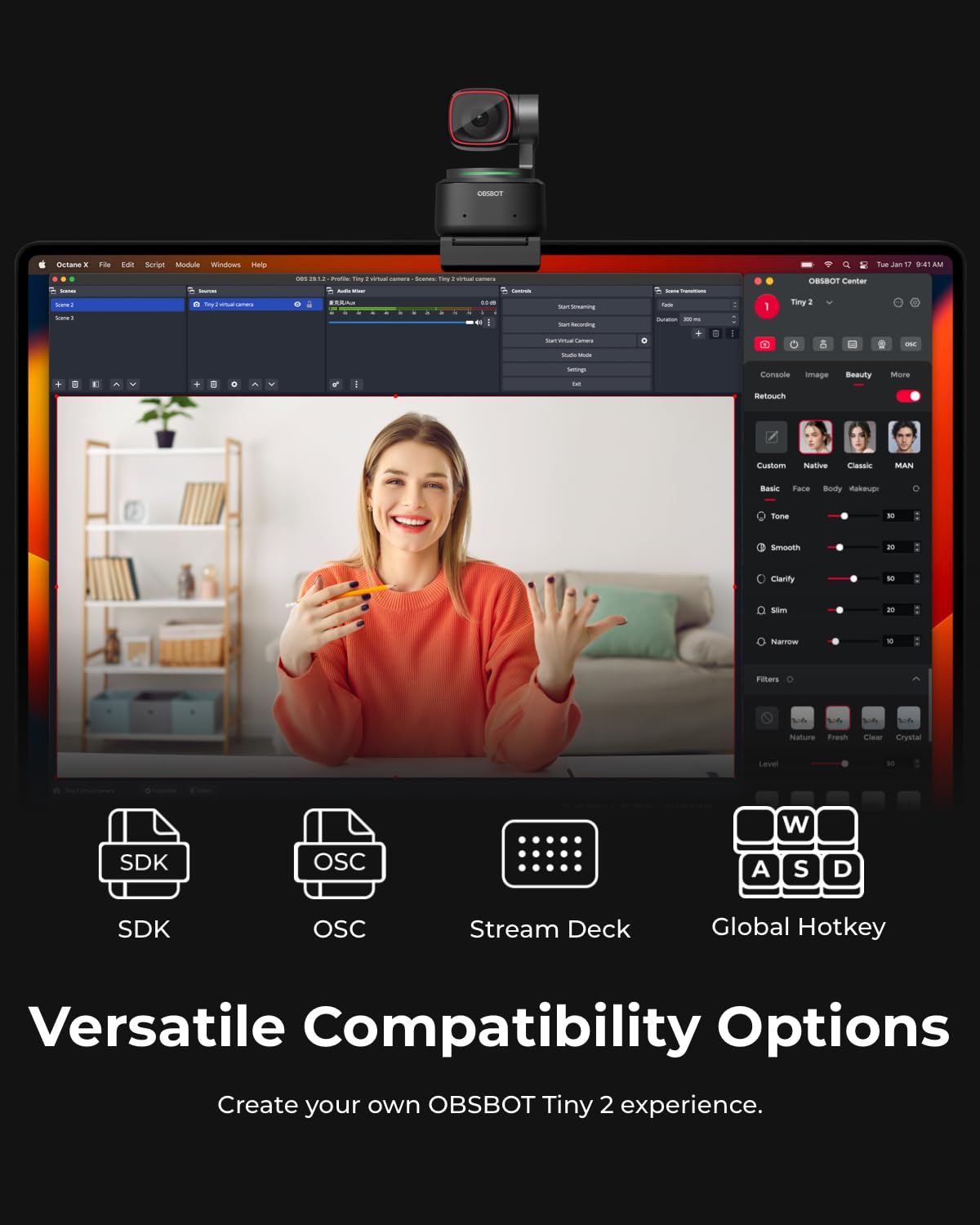 4K PTZ Webcam with Voice Control L52593
