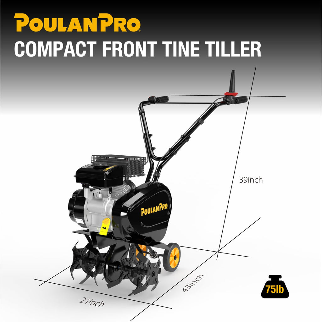 2 in 1 Gas Tiller Cultivator with 79 cc Engine and Adjustable Tilling Width E779455