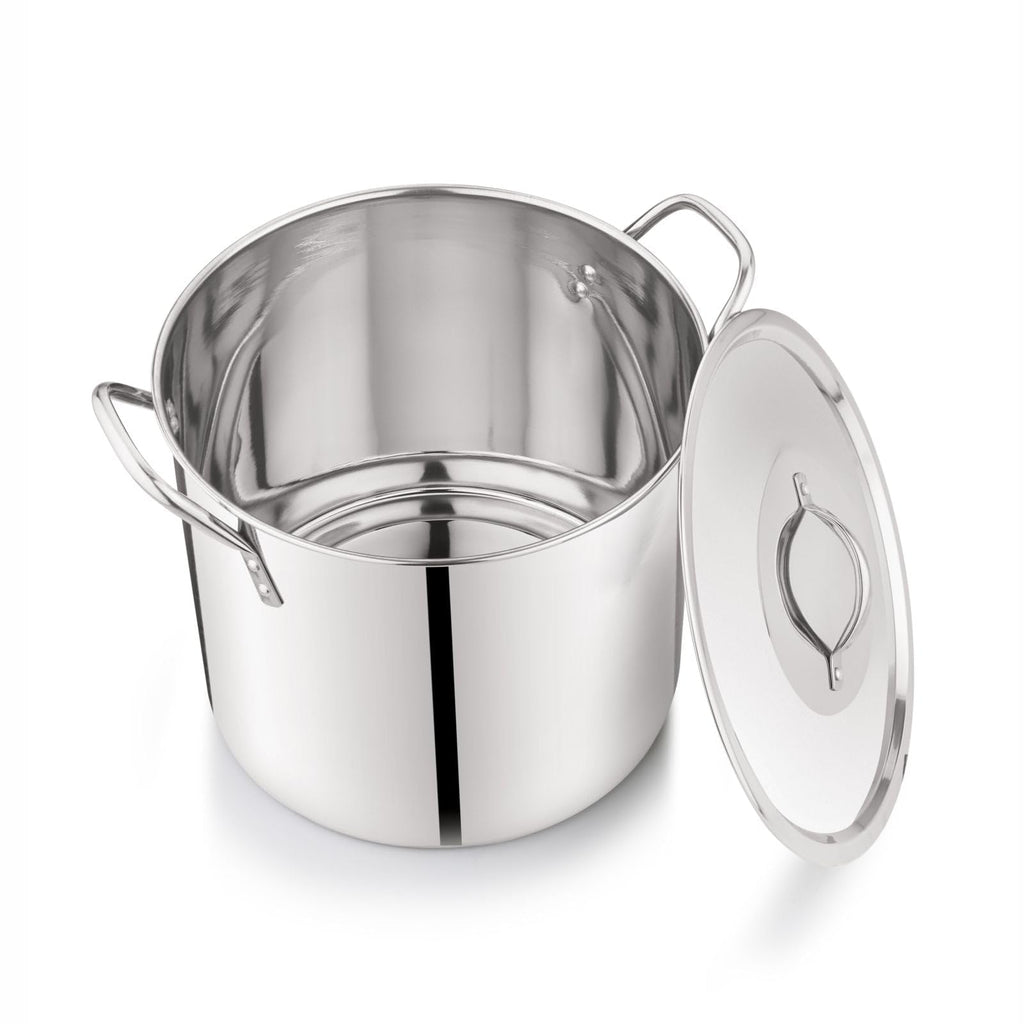 12 Quart Stainless Steel Stock Pot with Metal Lid S150