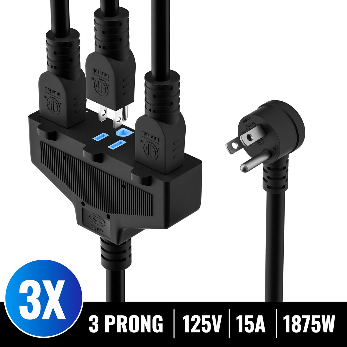 100 Ft 3 Outlet 12 Gauge Heavy Duty Outdoor Extension Cord A506