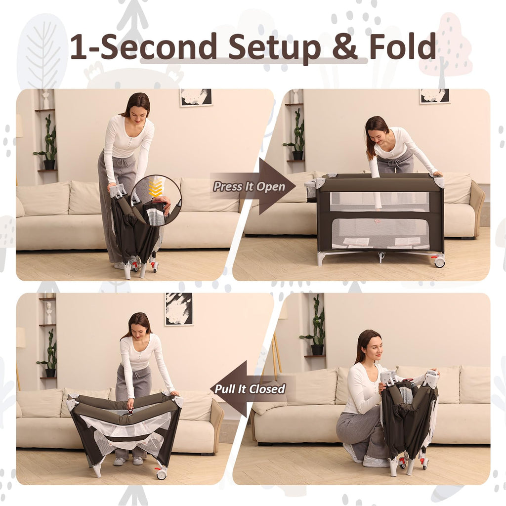 5-in-1 Baby Bassinet Bedside Sleeper L4655
