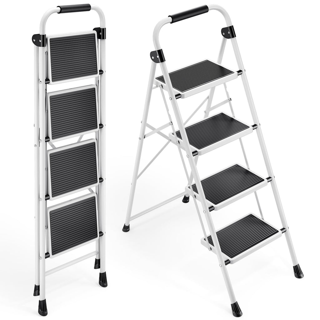4 Step Folding Step Stool with Anti-Slip Wide Pedal S74260