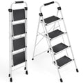 4 Step Folding Step Stool with Anti-Slip Wide Pedal S74260