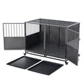 48 inch Heavy Duty Folding Metal Dog Cage with Divider Panel K160