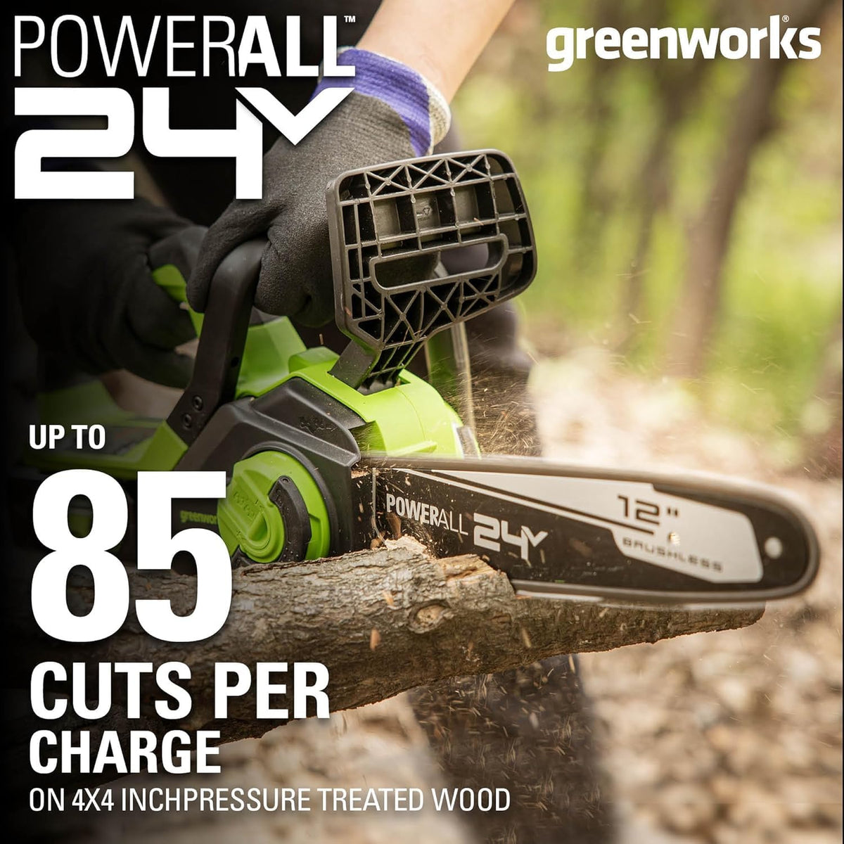 24V 12 in Cordless Electric Chainsaw K89306