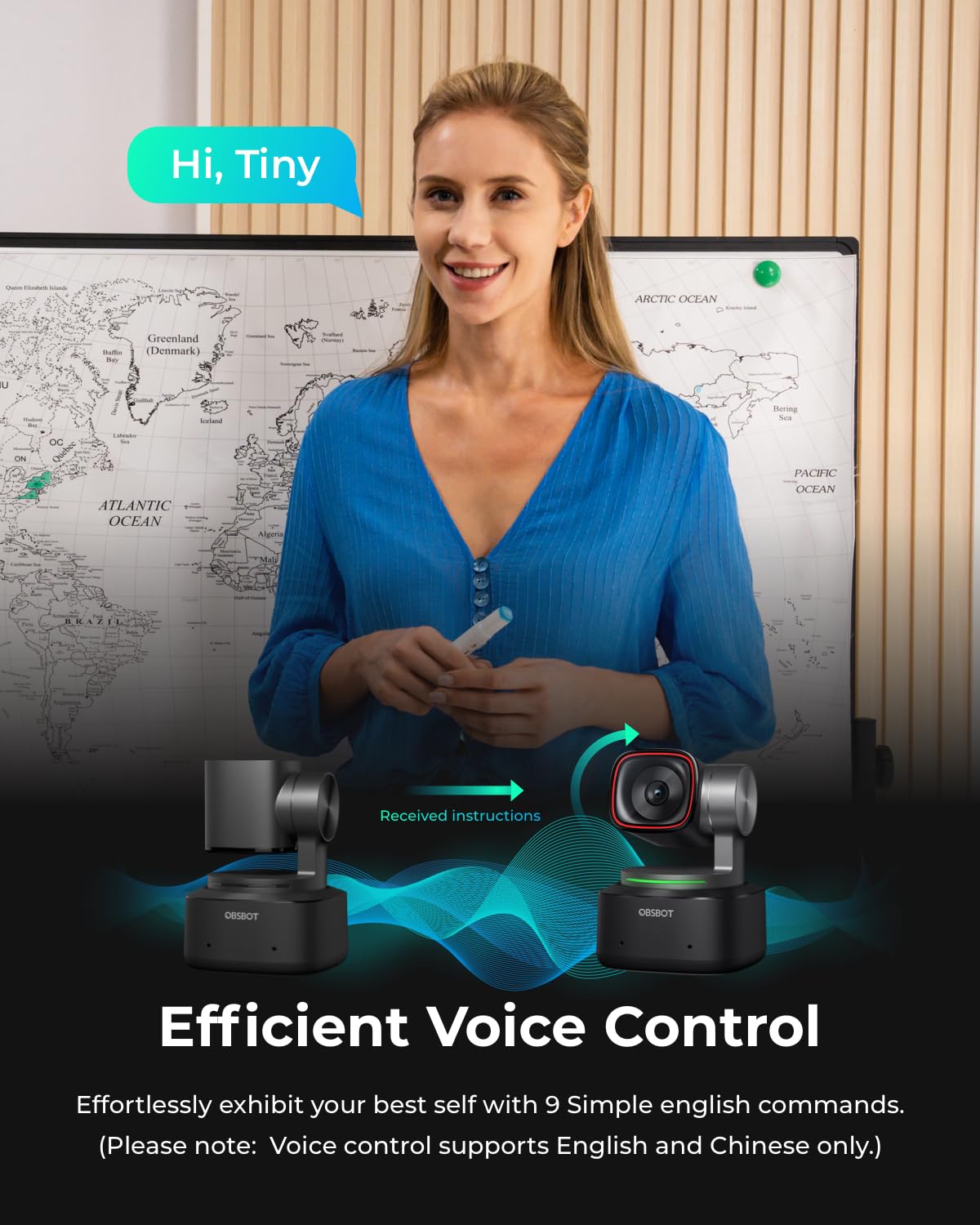 4K PTZ Webcam with Voice Control L52593