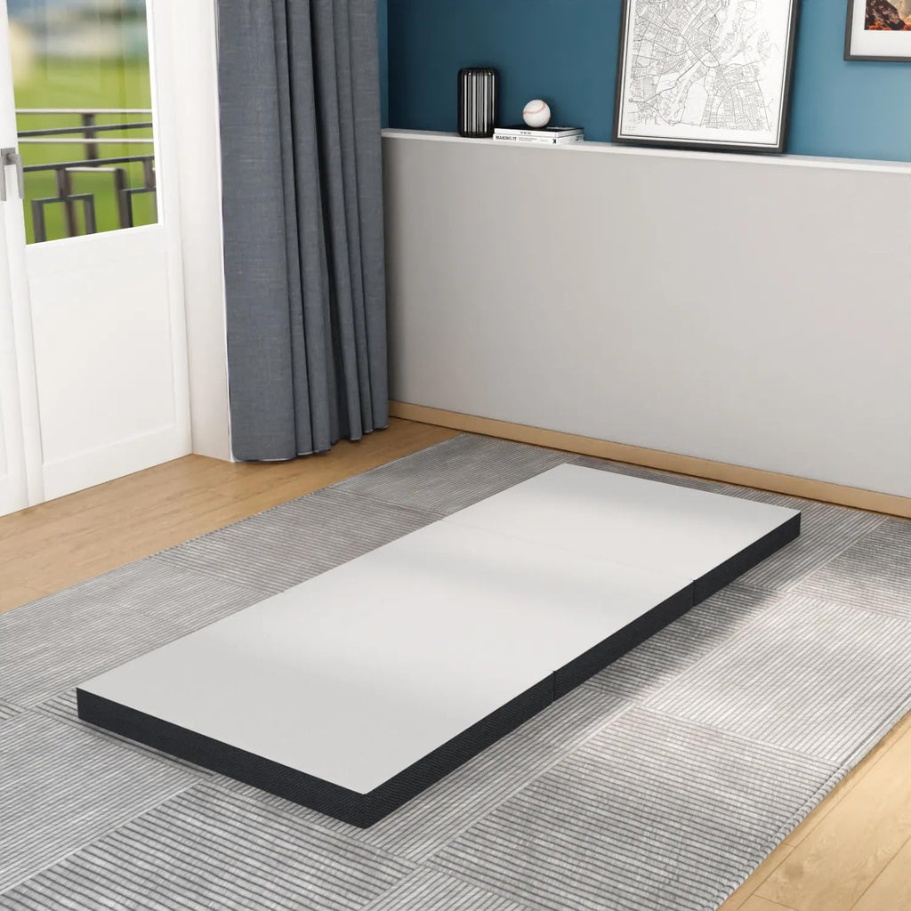 3 Inch Queen Size Tri-Fold Memory Foam Mattress Topper U532