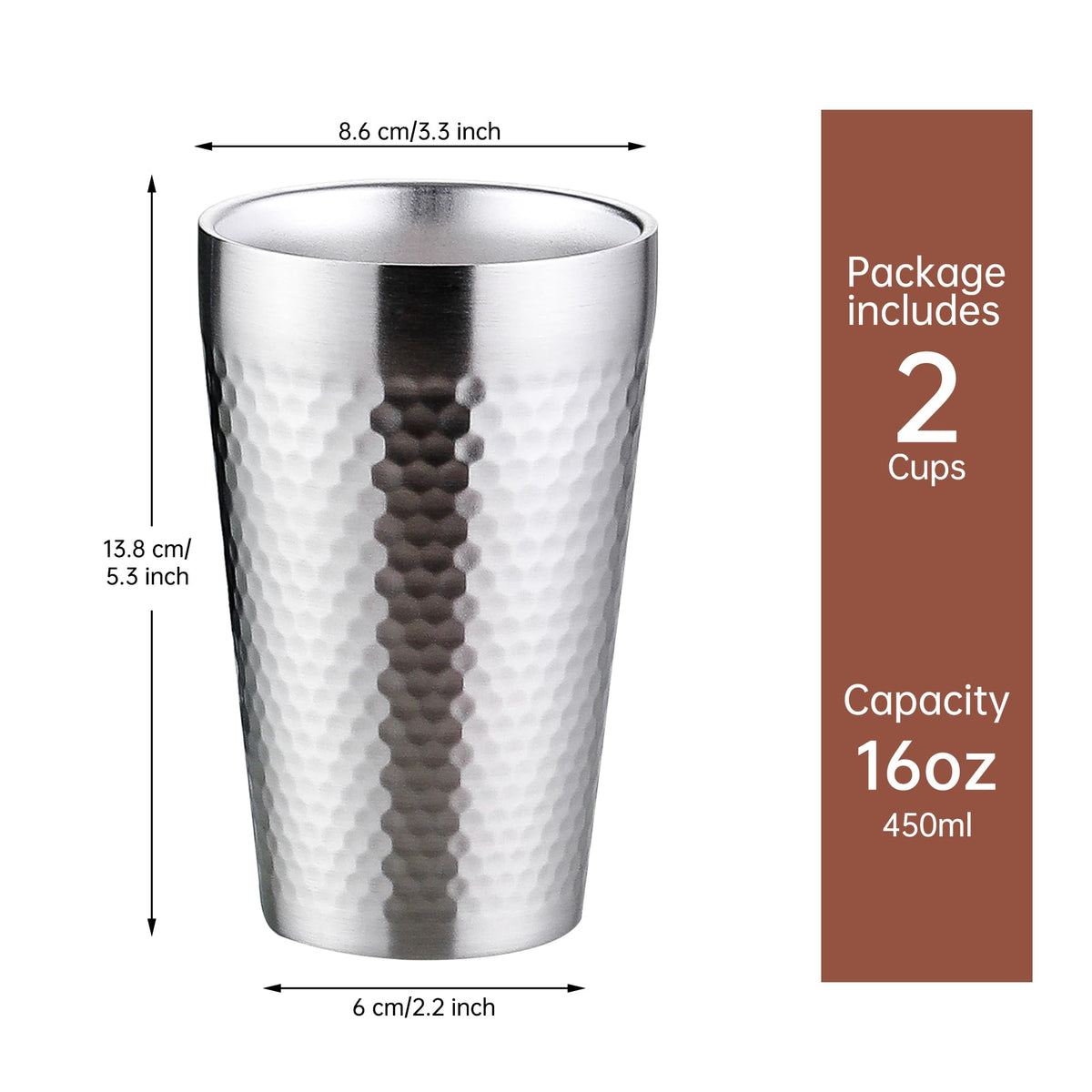 16oz Double Layer Stainless Steel Cup A49414