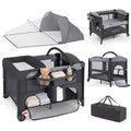 4 in 1 Pack and Play, Baby Bassinet, Bedside Sleeper, Diaper Changer W96118