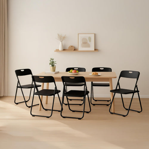 10 Pack Black Plastic Folding Chairs X8076