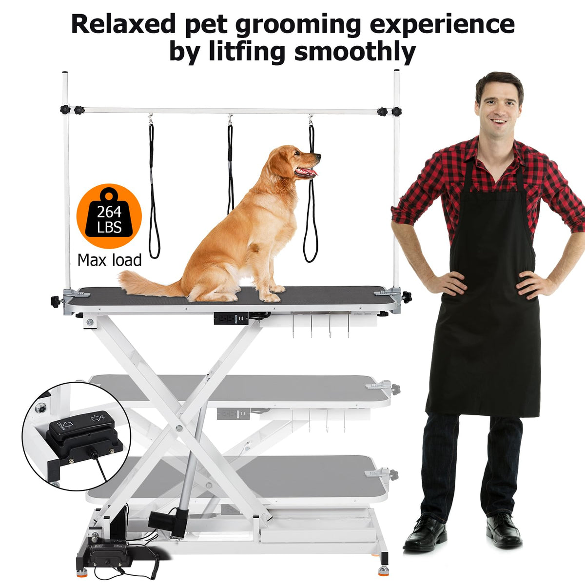 47" Height Adjustable Electric Pet Grooming Table I3432