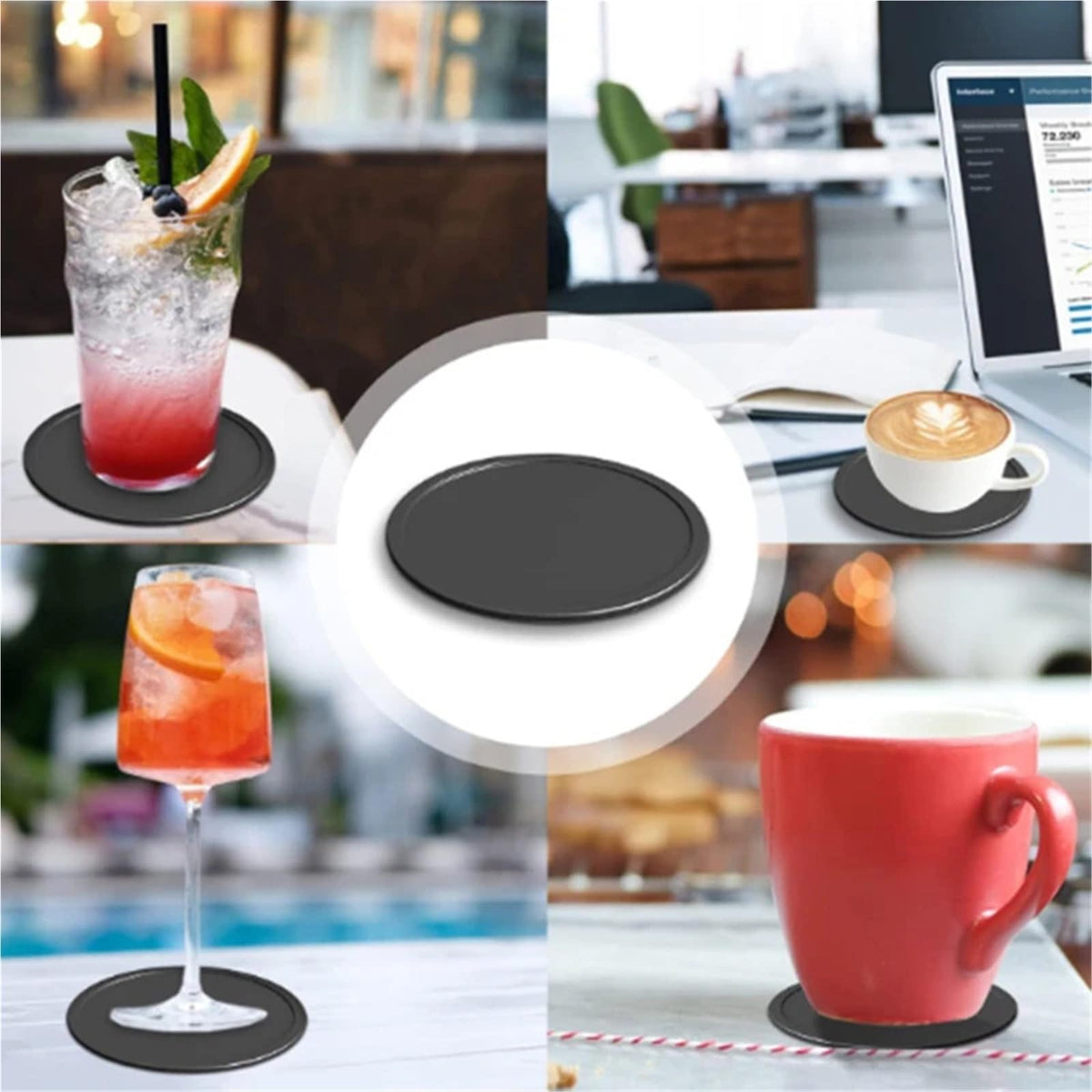 36 Pc Silicone Coasters Y369