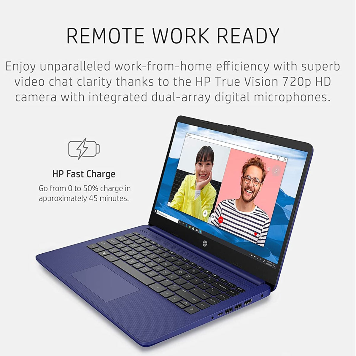 14" HD Laptop, Intel Celeron, 4GB Memory, 64GB eMMC, Blue B437