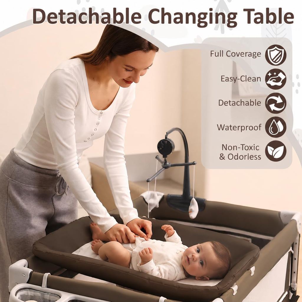 5-in-1 Baby Bassinet Bedside Sleeper L4655