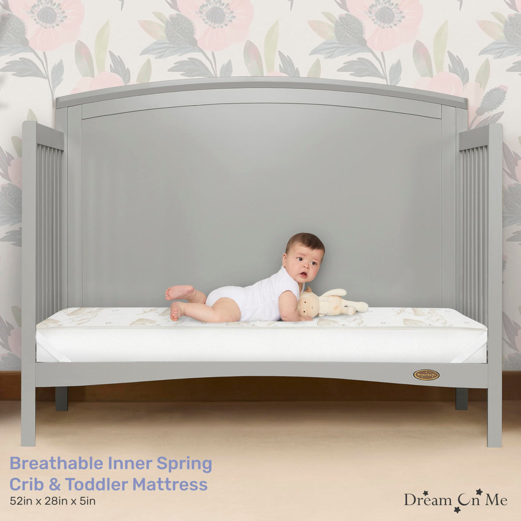 2-in-1 Breathable Spring Coil Crib & Toddler Mattress G9731