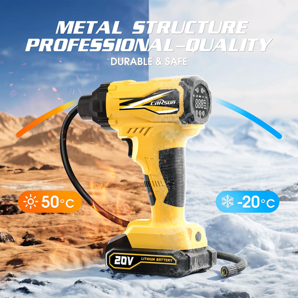 20V Cordless Portable Air Compressor 150 PSI Yellow I323431