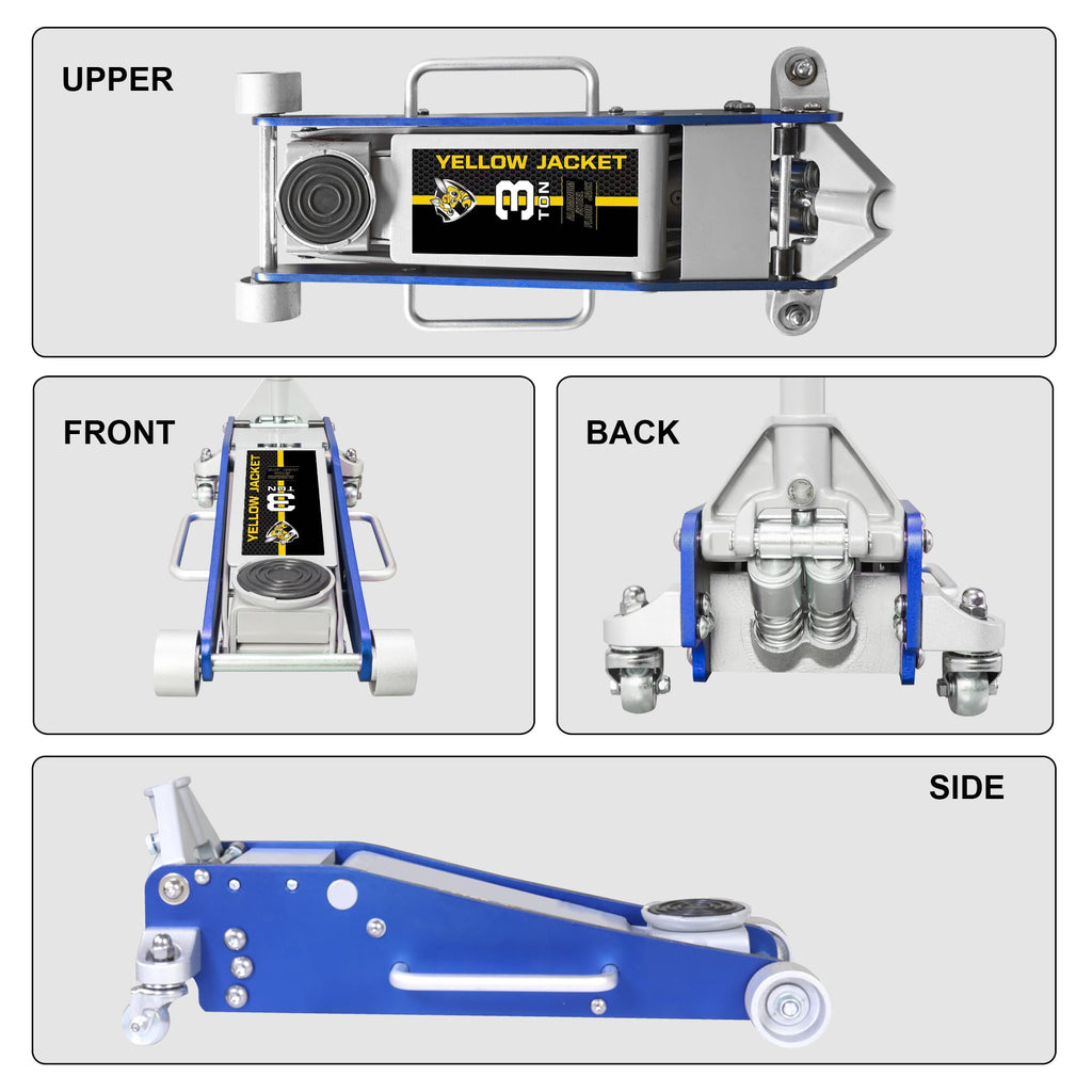 3 Ton Low Profile Aluminum and Steel Floor Jack with Jack Stands V270