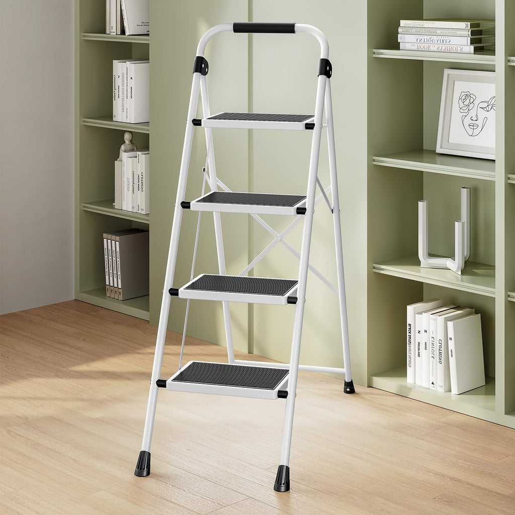 4 Step Folding Step Stool with Anti-Slip Wide Pedal S74260