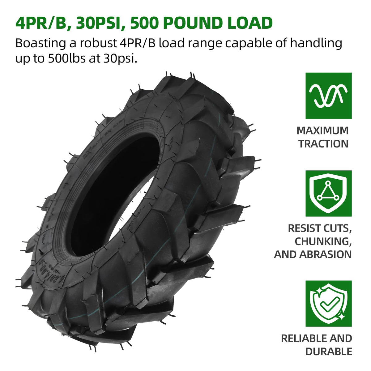 4.80/4.00-8 Tubeless Tires 2-Pack U877535