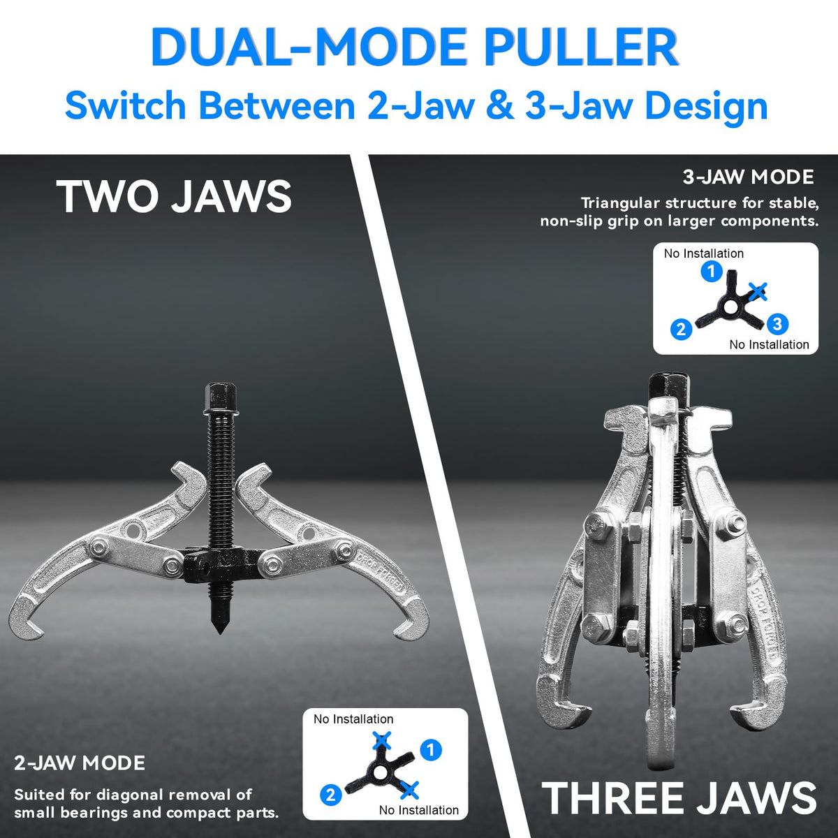 3 Pcs Reversible 3 Jaw Puller Set Q817219