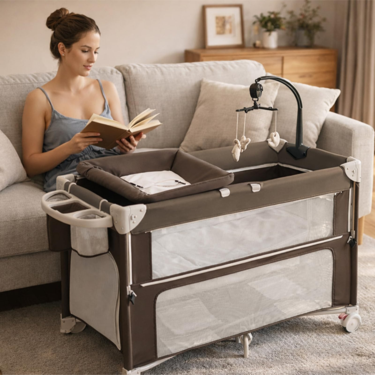 5-in-1 Baby Bassinet Bedside Sleeper L4655