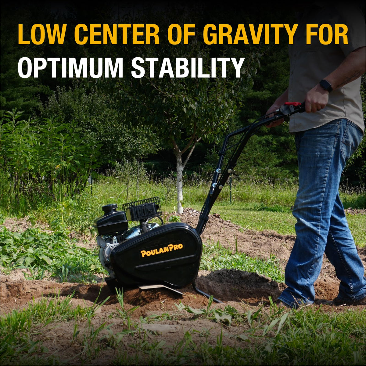 2 in 1 Gas Tiller Cultivator with 79 cc Engine and Adjustable Tilling Width E779455