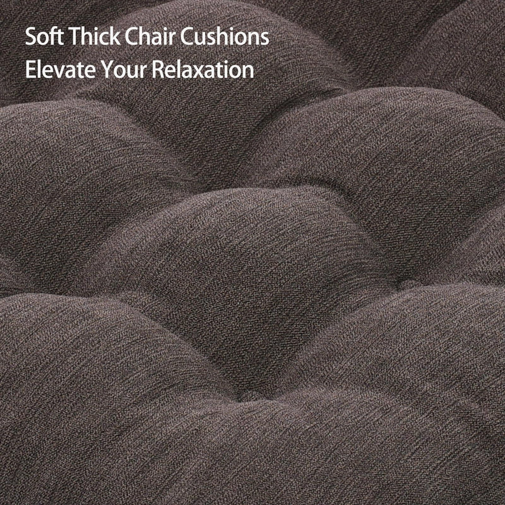 20x20x5 Inch Thick Tufted Dual Layer Chair Cushion Taupe 1P I78870