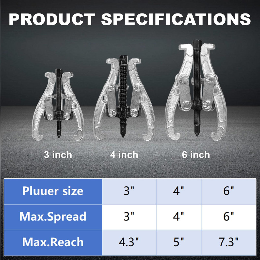3 Pcs Reversible 3 Jaw Puller Set Q817219