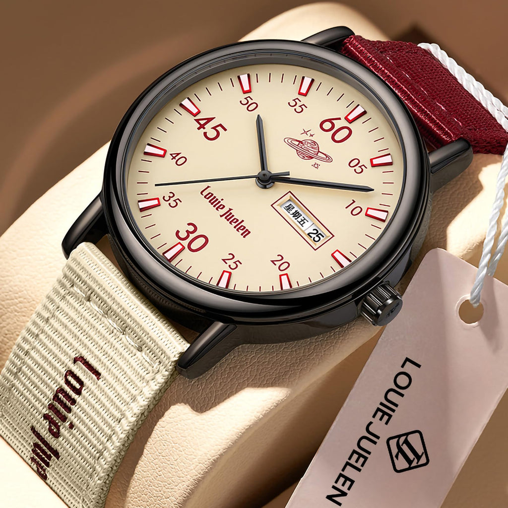 40mm Stainless Steel Analog Quartz Watch Q115