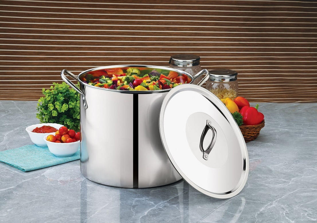 12 Quart Stainless Steel Stock Pot with Metal Lid S150