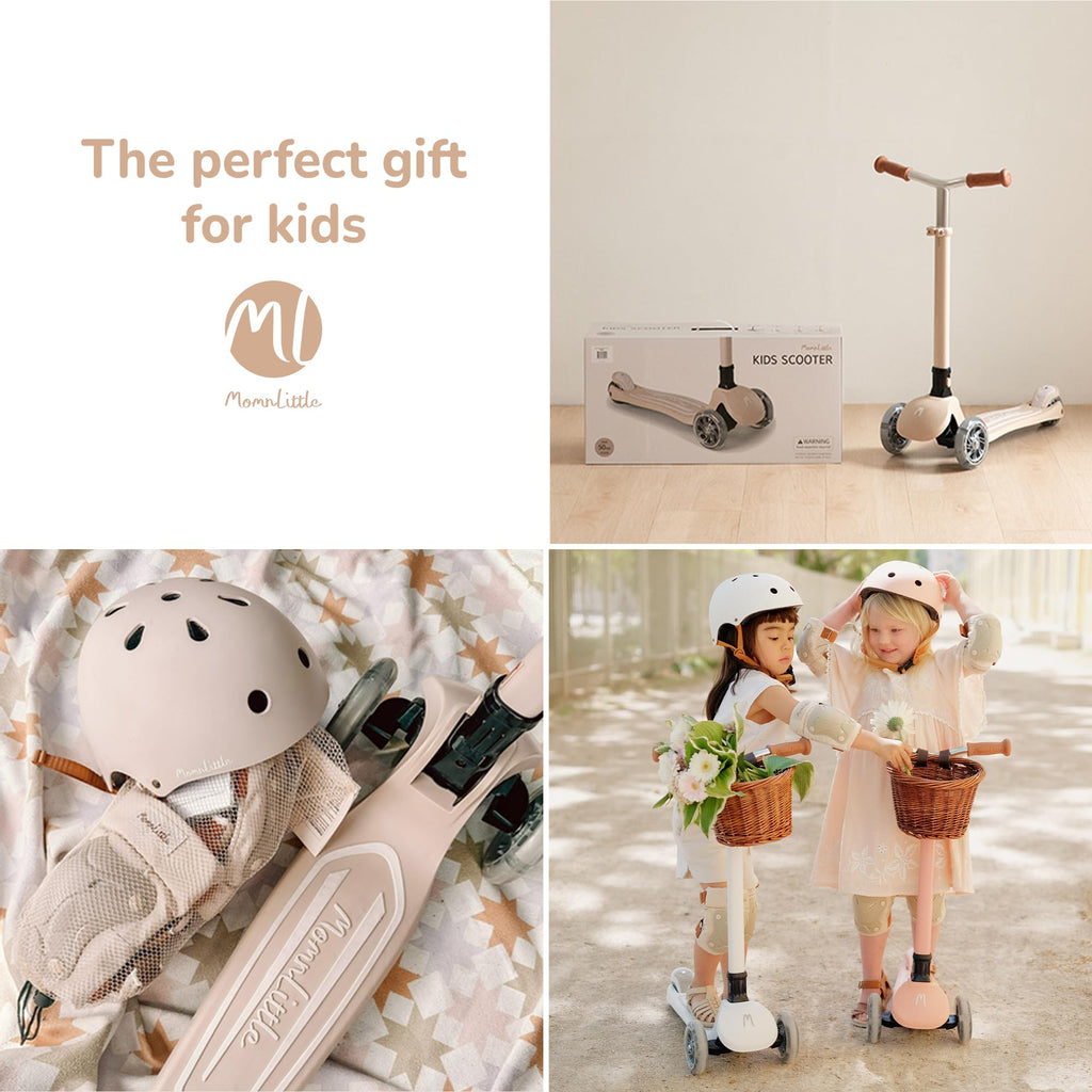 3-Wheel Foldable Toddler Scooter with LED Light-Up Wheels I9971