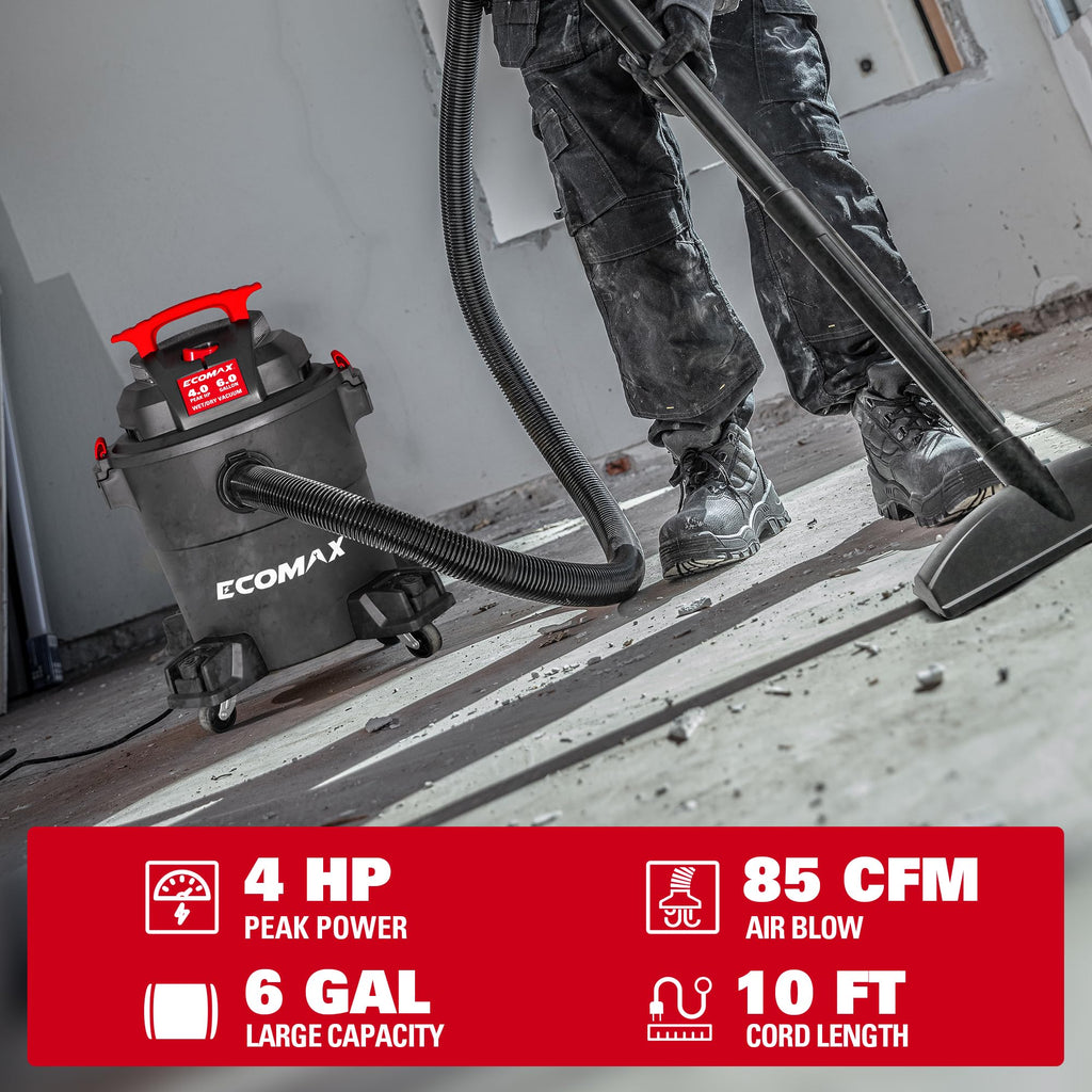 6 Gallon 4 HP Wet Dry Shop Vac U60688