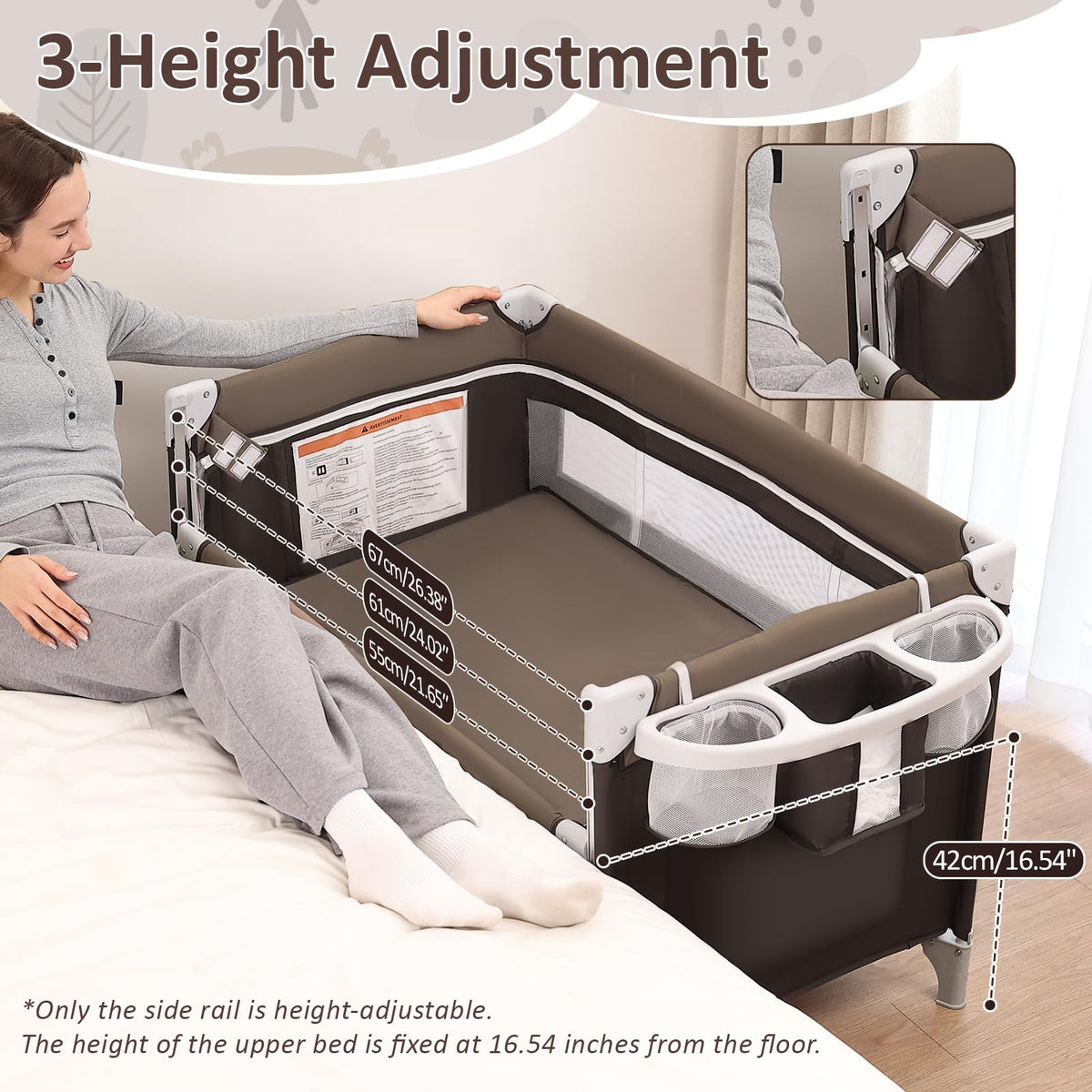 5-in-1 Baby Bassinet Bedside Sleeper L4655