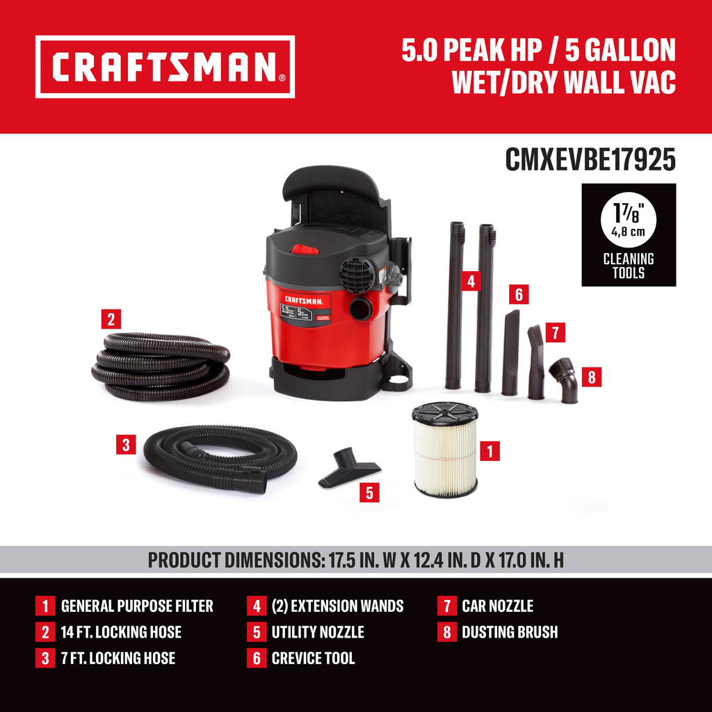 5 Gallon Wet Dry Shop Vacuum M825590