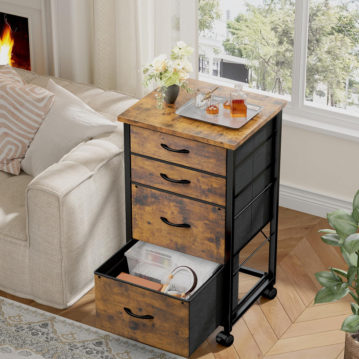 4 Drawer Rolling File Cabinet A44967