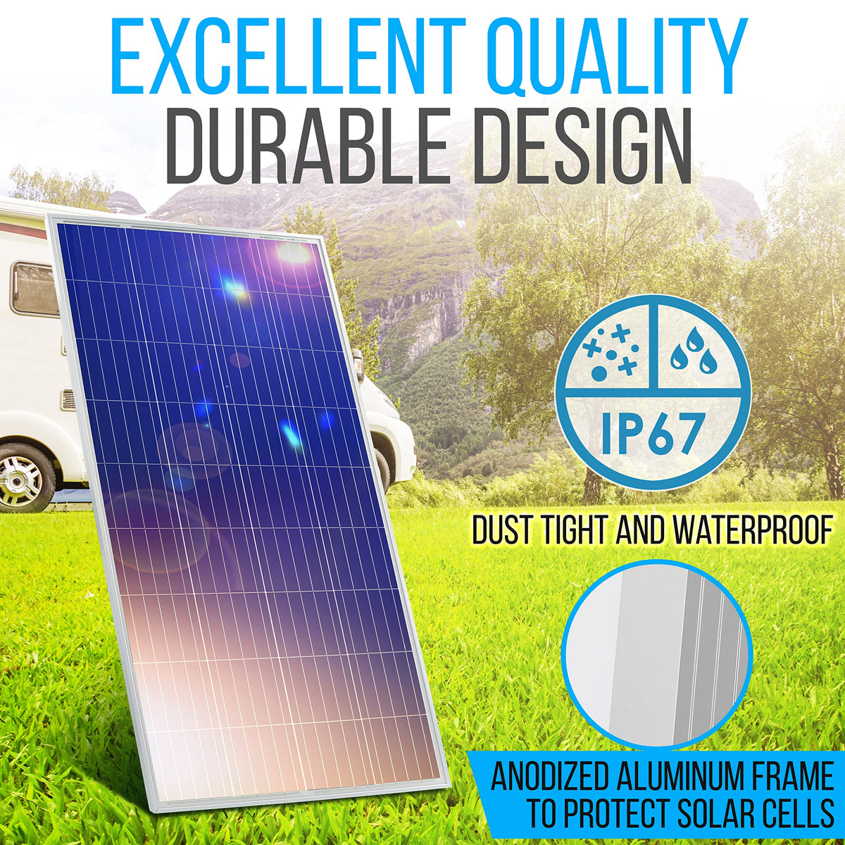 400 Watt 12V Portable Solar Starter Kit with 2 Pcs 200W Monocrystalline Set and 30A PWM Controller C9503